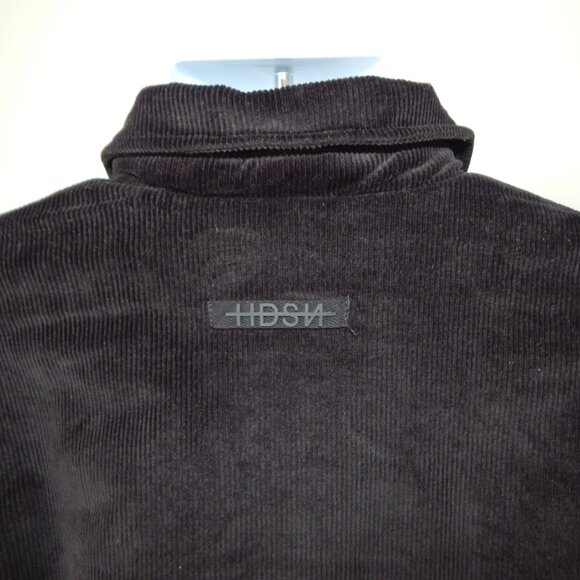 HUDSON Free Thinkers Men Bomber Jacket Insulated Black Logo Snap Closure XL NWT - Picture 13 of 16